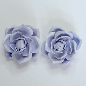 Beautiful! Rose Vintage Clip on Earrings